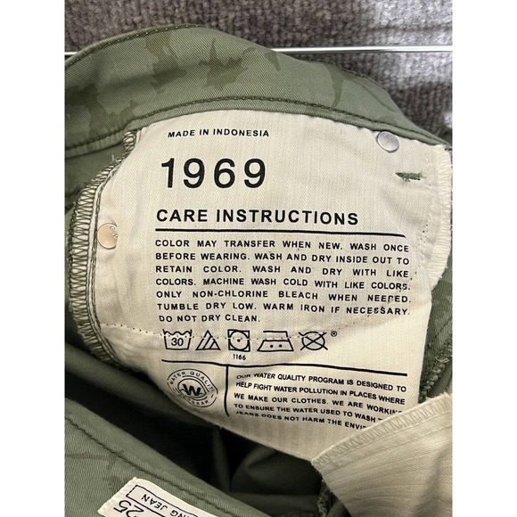 Gap 1969 Ankle Zip Skinny Legging Jeans Women Size 25 Stretch Green Floral - Picture 5 of 13